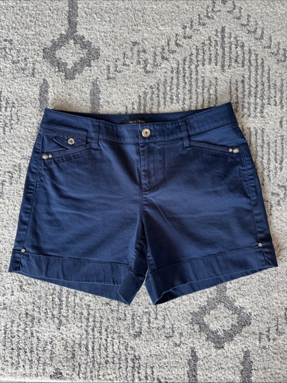 White House Black Market Navy Cuffed Shorts